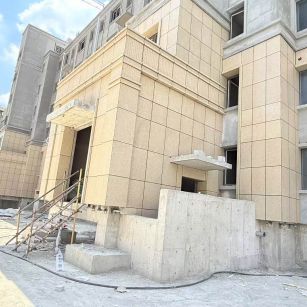 吴忠 黄金麻干挂，工地实拍