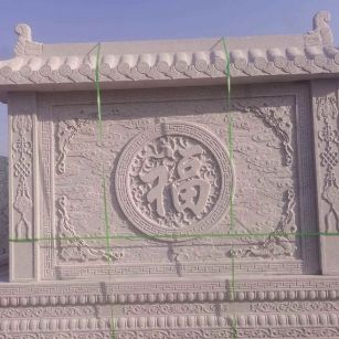 吴忠 芝麻白花岗岩屏风，照壁，影壁
