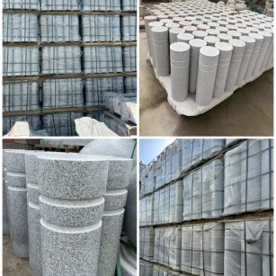 吴忠 芝麻白花岗岩挡车柱、隔离柱多少钱