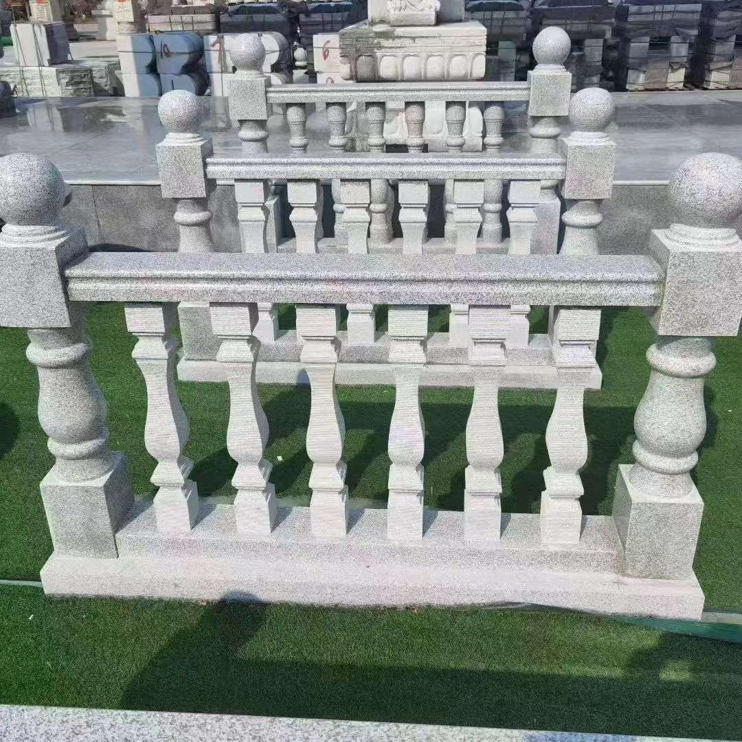 吴忠 别墅石材栏杆特写