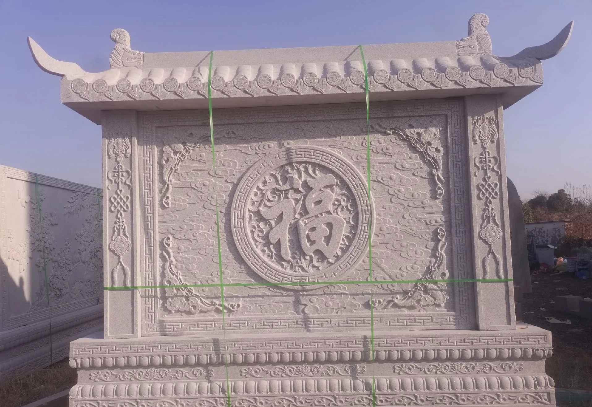 吴忠 芝麻白花岗岩屏风，照壁，影壁